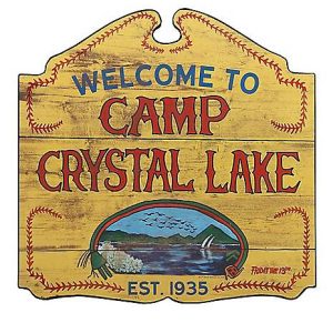 Camp Crystal Lake sign board
