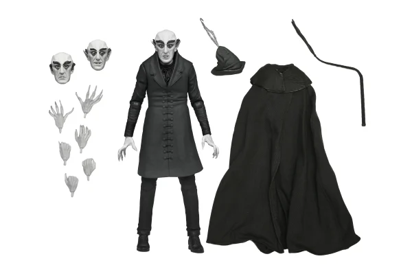 Nosferatu Ultimate Count Orlok Action Figure | NECA 7” Black & White at themoviemerch.com