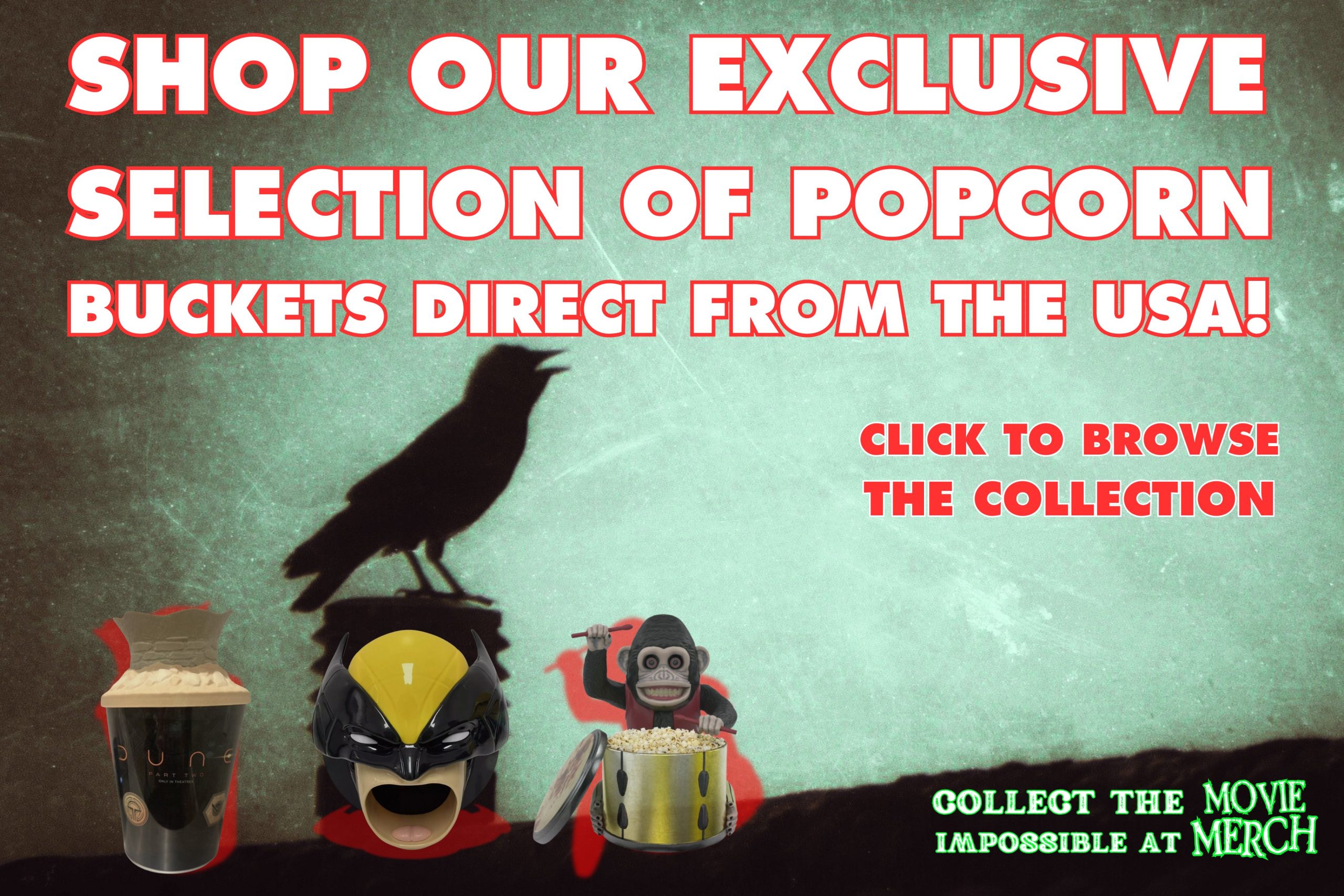 Exclusive popcorn buckets from America at TheMovieMerch.com