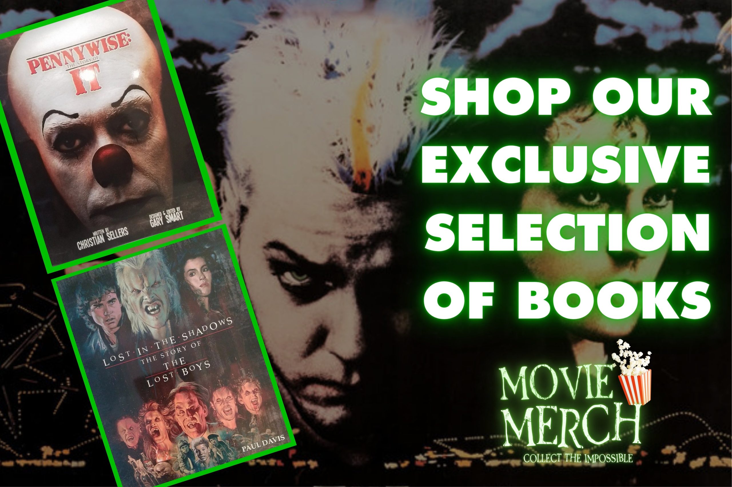 Show our exclusive selection of books at themoviemerch.com