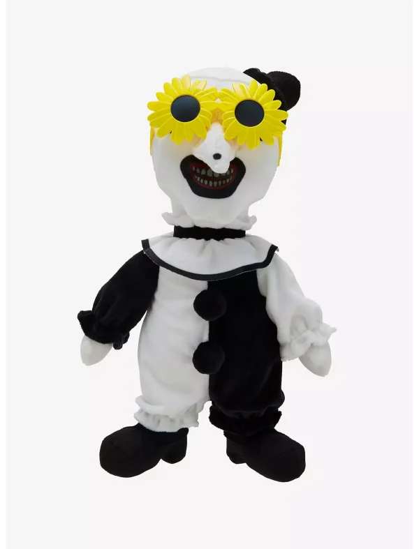 Terrifier Art the Clown Sunglasses Plush Toy | Flip-Up Flower Shades Collectible at themoviemerch.com