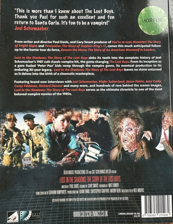 Lost in the Shadows: The Making of the Lost Boys Book by Paul Davis available exclusively from theMovieMerch.com