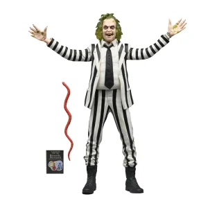 Beetlejuice 7” Horror Action Figure by NECA – Striped Suit Collectible