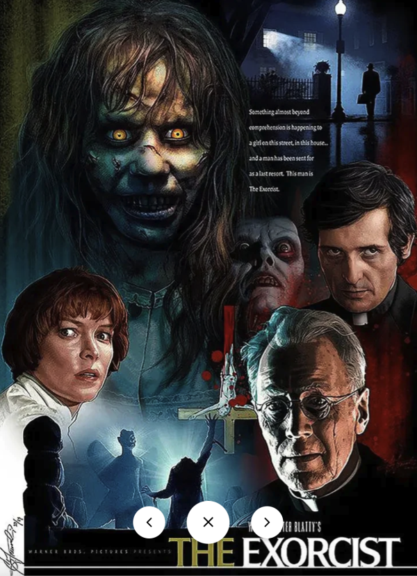 The Exorcist Metal Sign by Caufield’s | Classic Horror Wall Art at themoviemerch.com