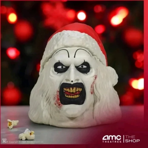 Terrifier 3 Art the Clown AMC Popcorn Bucket – Exclusive Movie Horror Collectible from themoviemerch.com