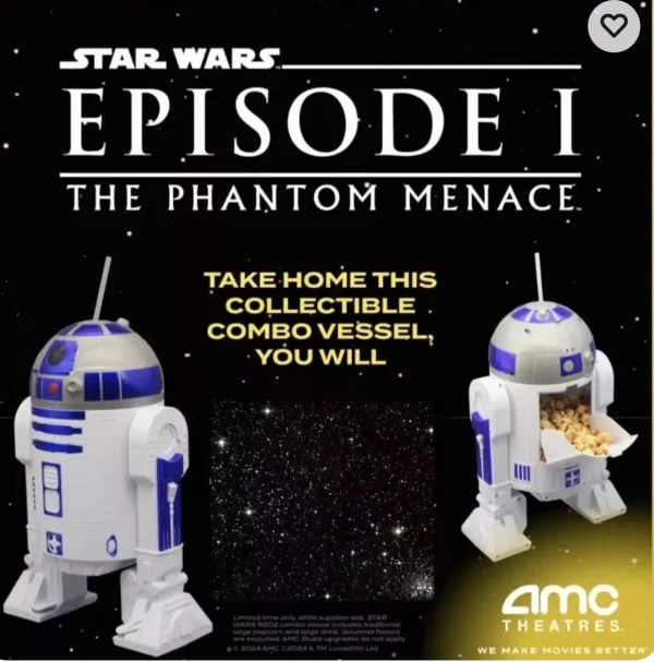 Star Wars R2-D2 Popcorn Bucket – Phantom Menace 25th Anniversary AMC Exclusive at themoviemerch.com