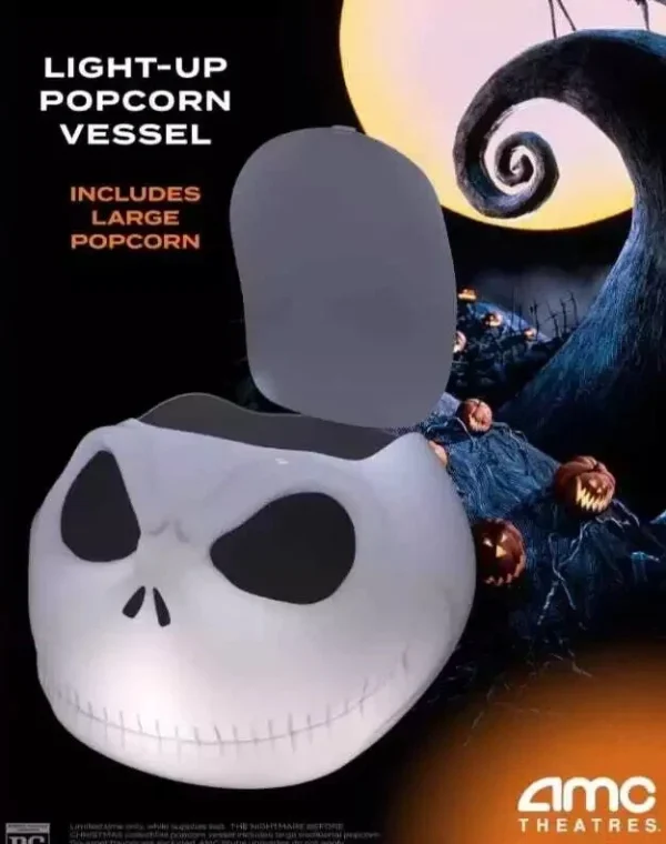 Jack Skellington Popcorn Bucket – AMC Exclusive Nightmare Before Christmas Collectible at themoviemerch.com