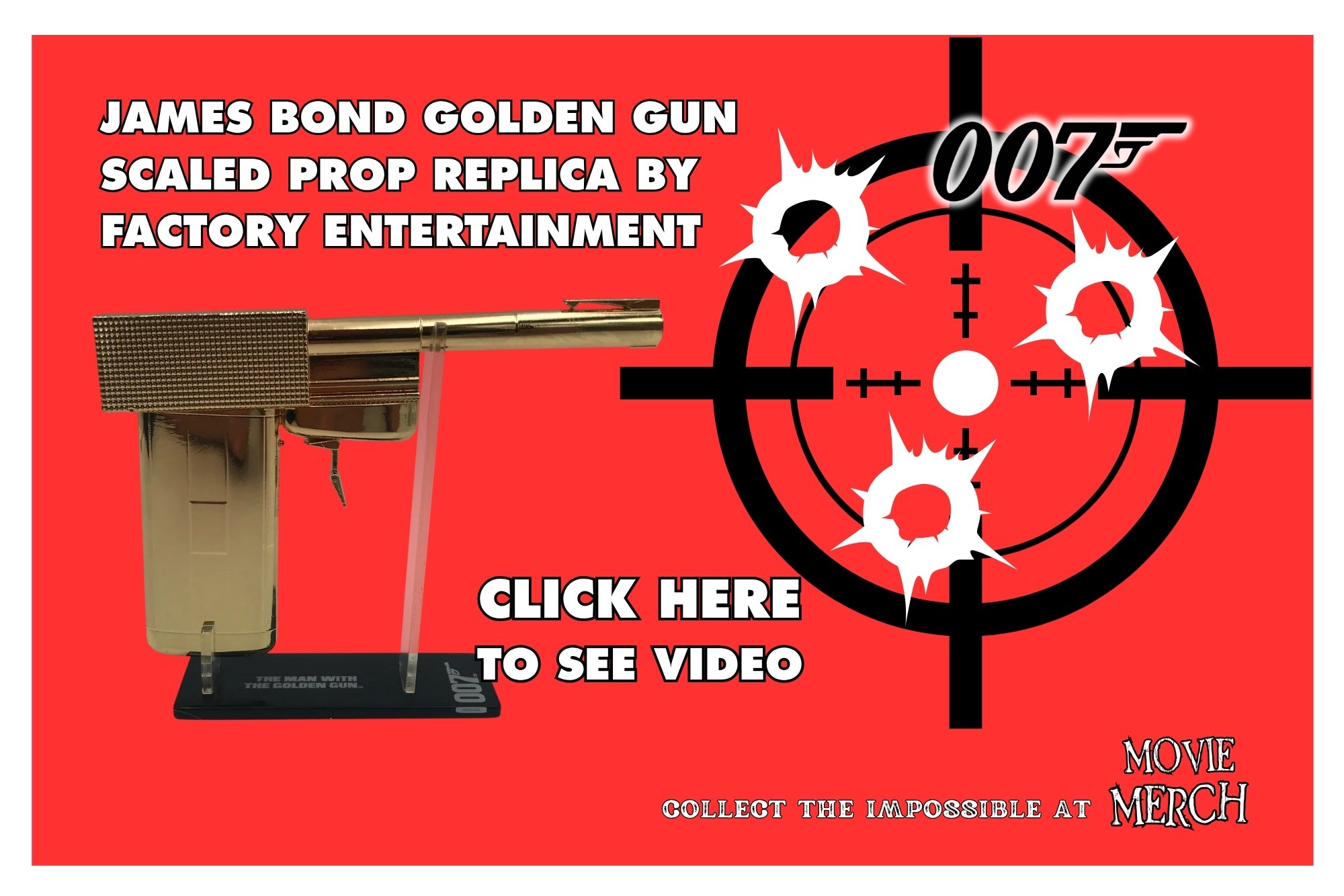 Replica pistol from the James Bond Movie Man with the Golden Gun at themoviemerch.com