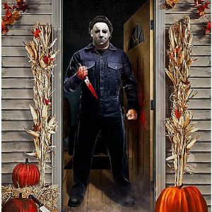 Halloween - 80 x 37" Michael Myers Door Cover by Spirit Halloween