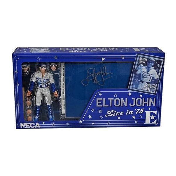 Elton John - Live in 1975 with Piano Deluxe Clothed 8" Action Figure by NECA