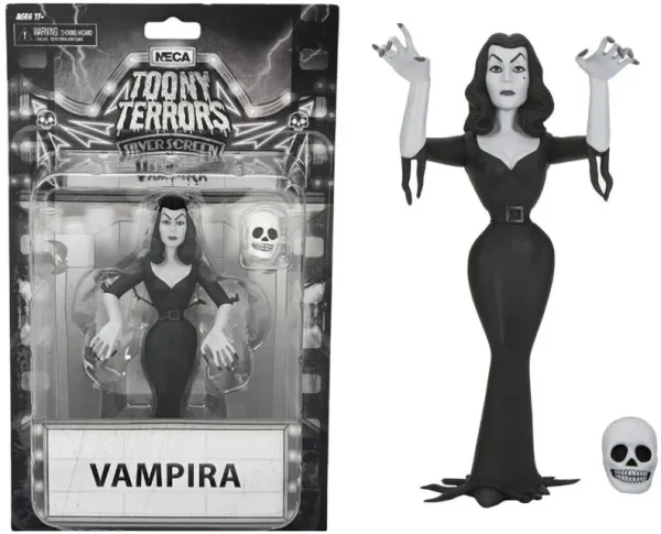 Vampira - Toony Terrors 6" Black and White Action Figure by NECA