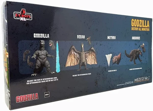 Godzilla - Round 1 Destroy All Monsters 5 Point Action Figure Set by Mezco