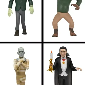 Universal Monsters - Toony Terrors Dracula, Frankenstein, The Mummy and Wolfman Action Figures by NECA