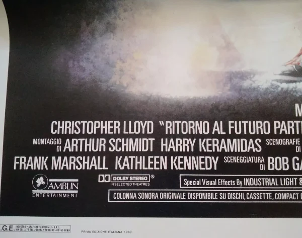 Back to the Future 2 (1989) – Original Italian 55” x 39” Poster , Michael J. Fox Vintage Release