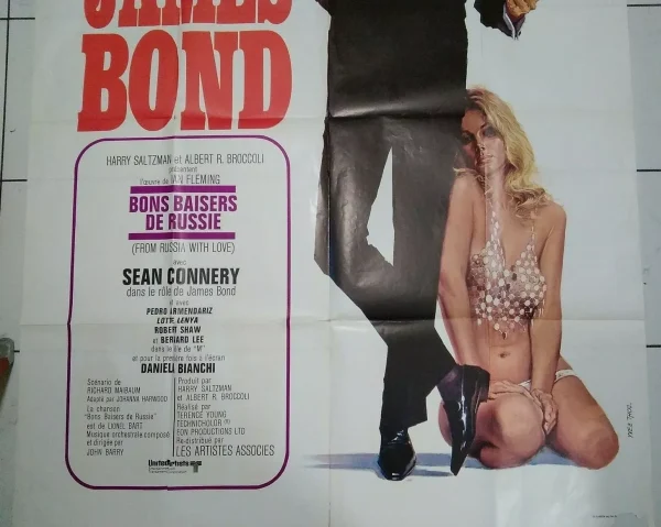 James Bond - From Russia with Love – French Grande Movie Poster 47” x 63” 1972 Reissue, Sean Connery
