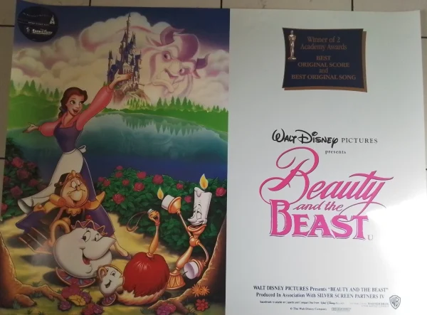Beauty and the Beast (1991)– Original UK Quad Poster (30” x 40”) , Walt Disney