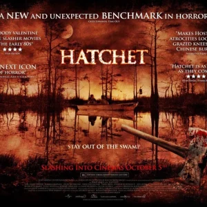 Hatchet – Double-Sided Original UK Quad Poster (30” x 40”) 2006 Slasher Horror Movie