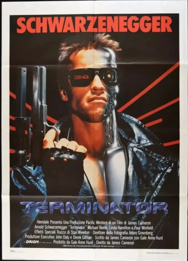 The Terminator (1984) – Original Italian 55” x 39” Poster , Schwarzenegger Vintage Release
