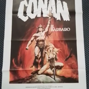 Conan the Barbarian – Original Italian 55” x 39” Movie Poster , Arnold Schwarzenegger , 1982 Vintage Release