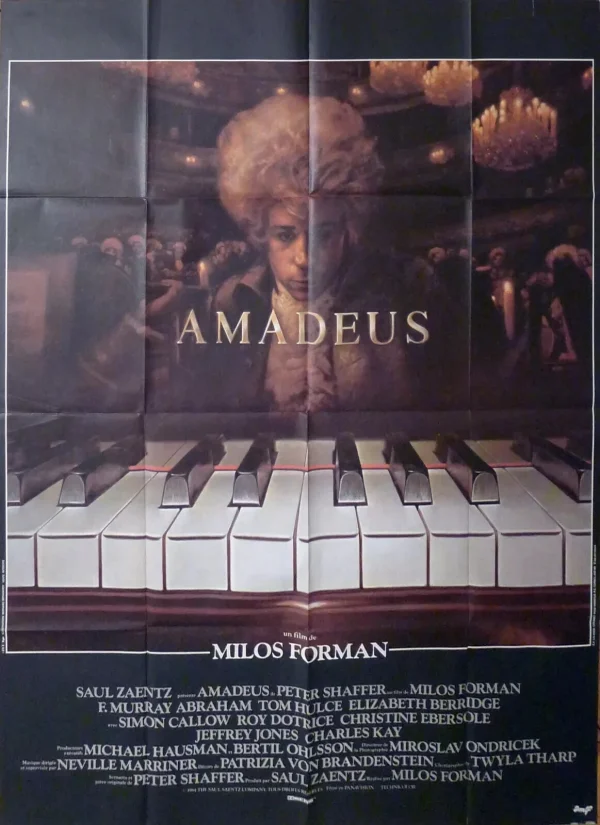 Amadeus – Original French Grande Movie Poster (47” x 63”) , Milos Forman , Mozart Biopic