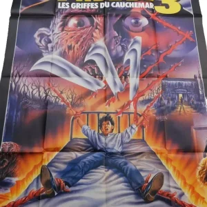 Nightmare on Elm Street 3 Dream Warriors – Original French 63” x 47” Movie Poster ,1987 Vintage Release