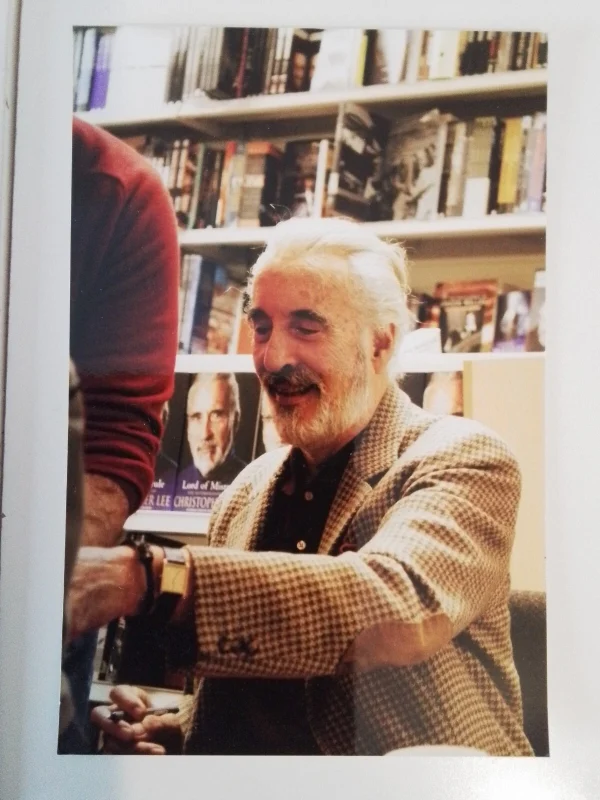 Christopher Lee Signed 10”×8” Photo – The Man with the Golden Gun Mounted