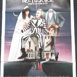 Beetlejuice – Original Italian Movie Poster (39” x 55”) , Carl Ramsey Artwork , Tim Burton Classic