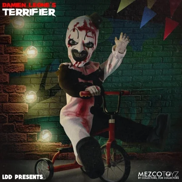 MEZCO Terrifier Art the Clown Blood Splatter Edition LIVING DEAD DOLL