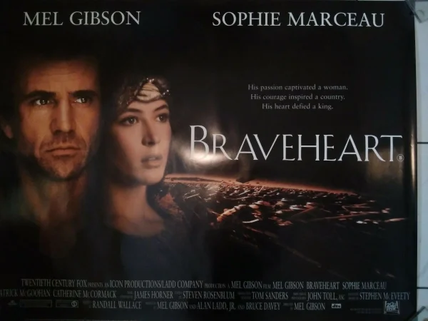 Braveheart – Original 1995 UK Quad Poster (30” x 40”) , Mel Gibson