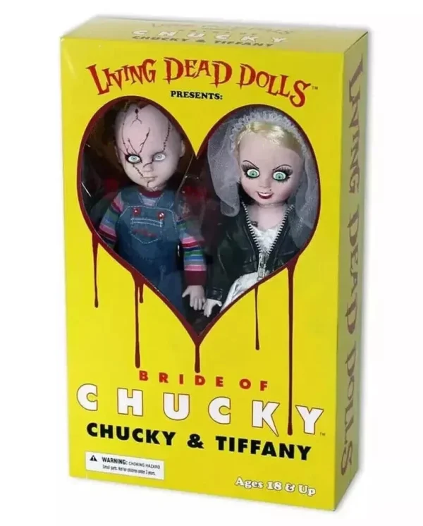 Living Dead Dolls - LDD Bride of Chucky and Tiffany Set by Mezco