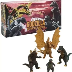 Godzilla - Round 2 Destroy All Monsters 5 Point Action Figure Set by Mezco