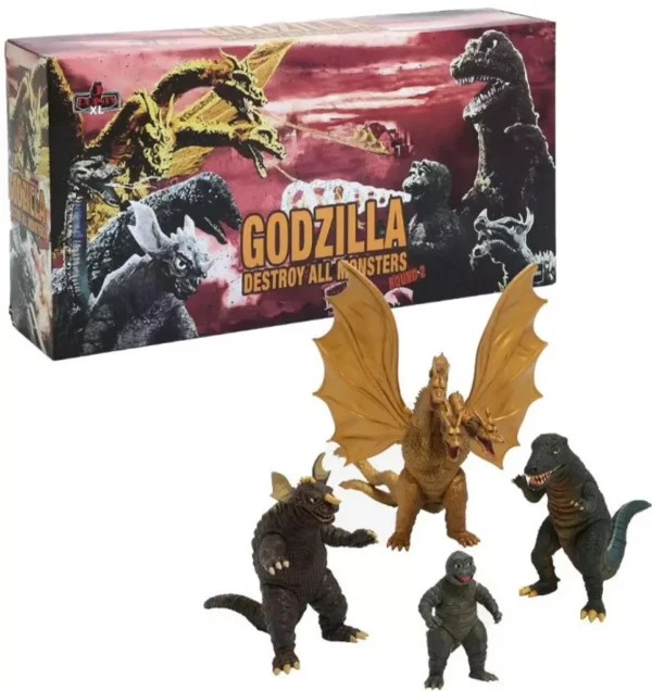 Godzilla - Round 2 Destroy All Monsters 5 Point Action Figure Set by Mezco