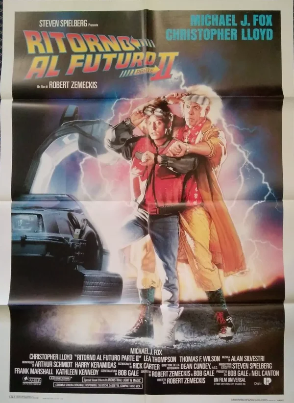 Back to the Future 2 (1989) – Original Italian 55” x 39” Poster , Michael J. Fox Vintage Release