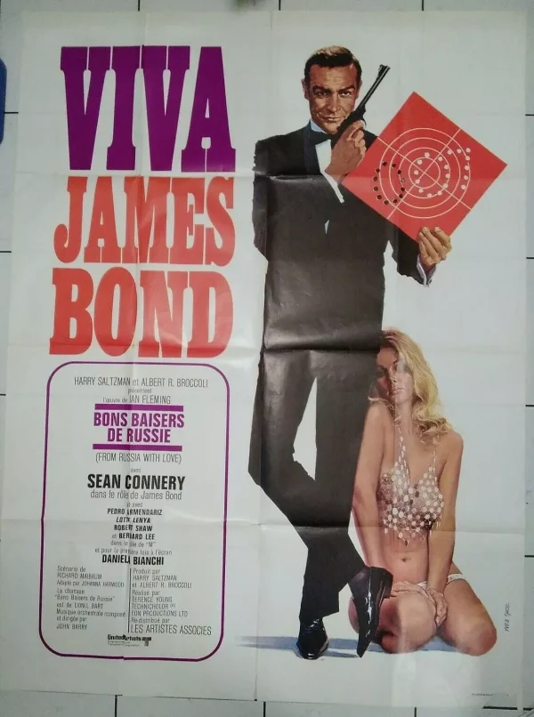 James Bond - From Russia with Love – French Grande Movie Poster 47” x 63” 1972 Reissue, Sean Connery
