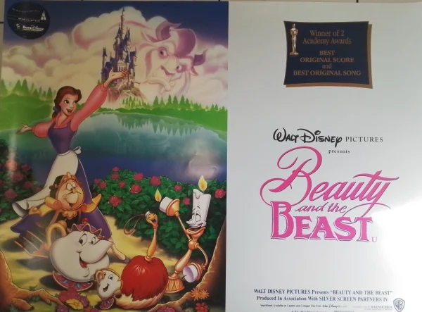 Beauty and the Beast (1991)– Original UK Quad Poster (30” x 40”) , Walt Disney