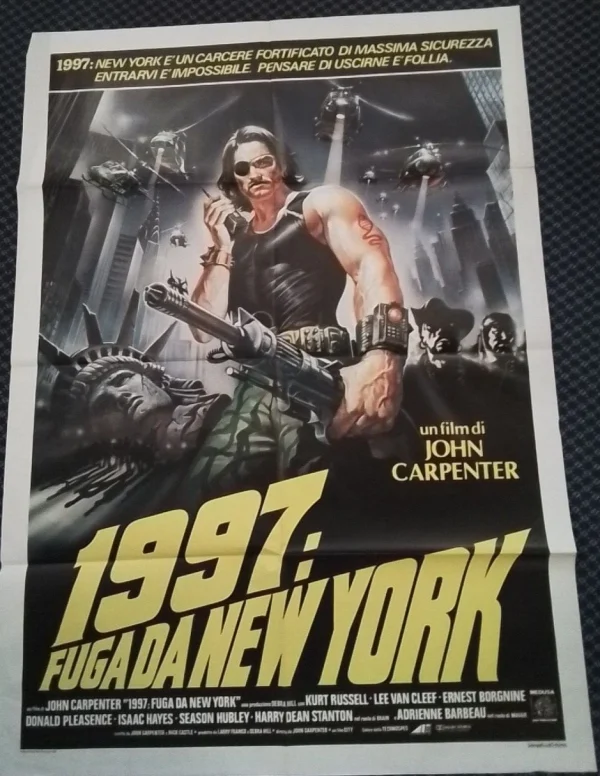 Escape From New York (1981) – Original Italian 55” x 39” Poster , John Carpenter Vintage Release