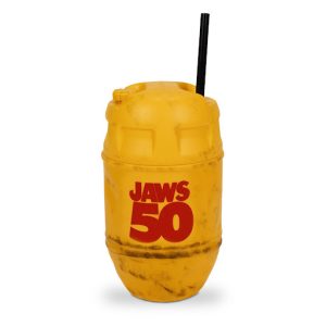 Official Jaws Figural Barrel Tumbler inspired by Spielberg’s classic. A must-have collectible cup for fans of the 1975 shark movie.