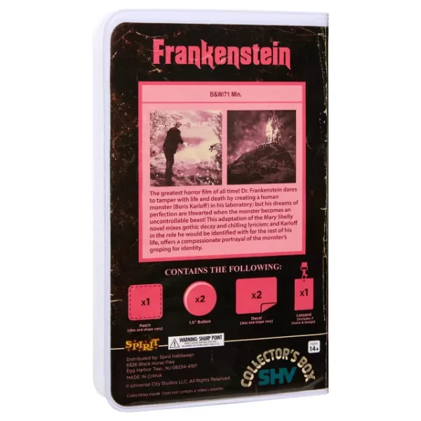 Universal Monsters Frankenstein Collector’s VHS-Style Box Set by Spirit Halloween at themoviemerch.com