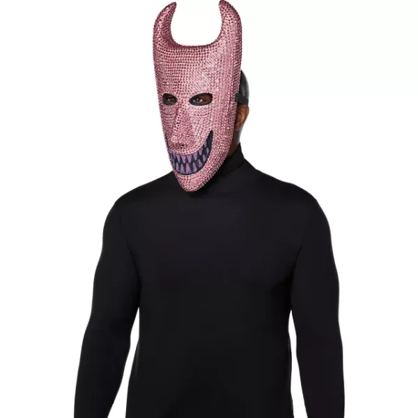 Nightmare Before Christmas Bling Lock Pink Rhinestone Half Mask by Spirit Halloween at themoviemerch.com