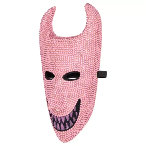 Nightmare Before Christmas Bling Lock Pink Rhinestone Half Mask by Spirit Halloween at themoviemerch.com