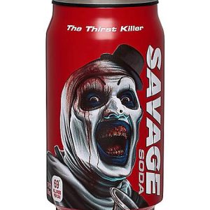 Terrifier Art the Clown Savage Soda Reusable Can 12 oz by Spirit Halloween at themoviemerch.com
