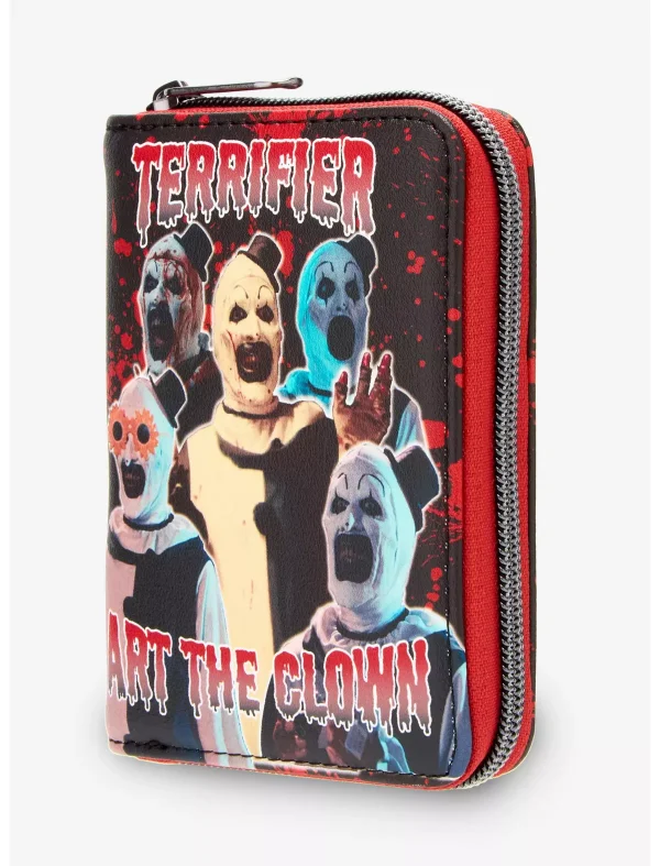 Terrifier Art the Clown Splatter Mini Wallet by Loungefly at themoviemerch.com