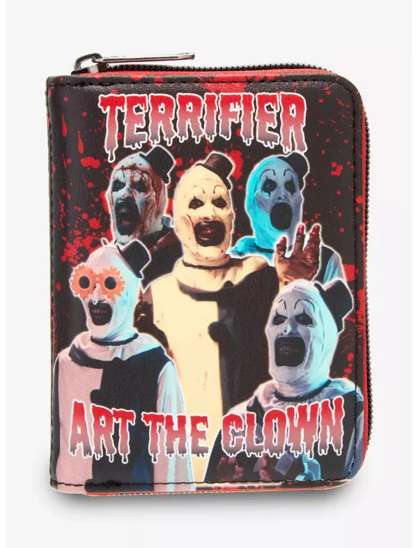 Terrifier Art the Clown Splatter Mini Wallet by Loungefly at themoviemerch.com