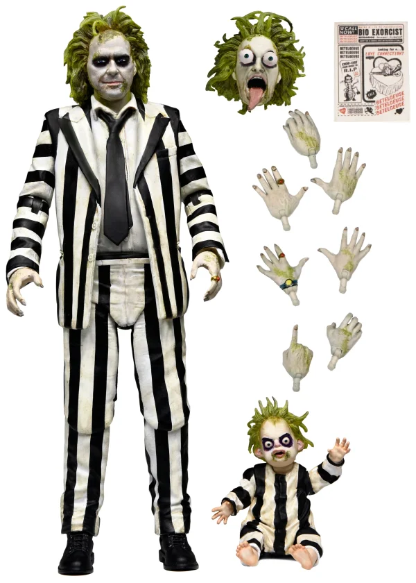 Beetlejuice - Striped Suit Ultimate 7" Scale Action Figure by NECA at themoviemerch.com