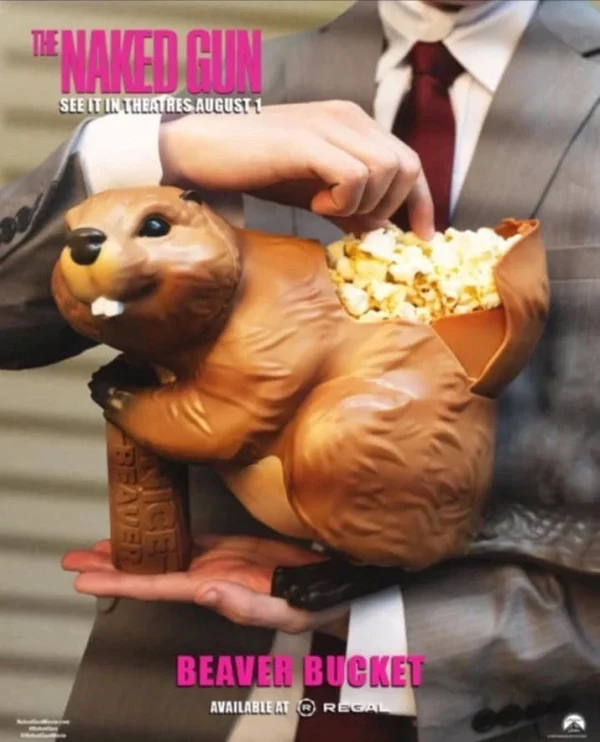 The Naked Gun Regal Beaver Box Popcorn Bucket at themoviemerch.com