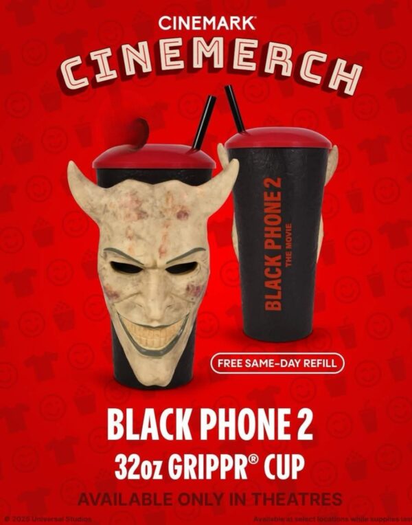 Black Phone 2 32 oz Grabber / Grippr Cup – Cinemark Exclusive at themoviemerch.com