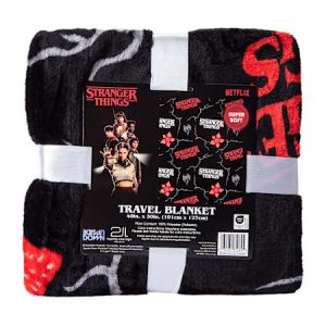 Stranger Things Travel Blanket – Soft, Cozy & Collectible at theMovieMerch.com