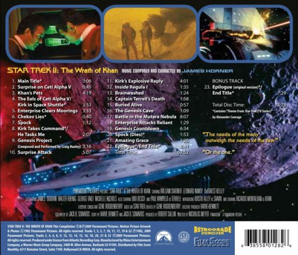 Star Trek II The Wrath of Khan CD - Complete - Limited Edition Movie Soundtrack by James Horner at themoviemerch.com