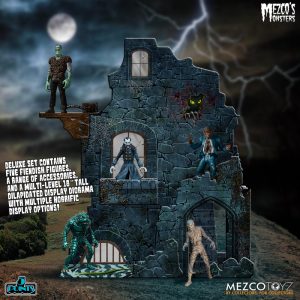 Mezco Monsters Tower of Fear Deluxe Boxed Set | 5 Points Retro Monster Playset at themoviemerch.com