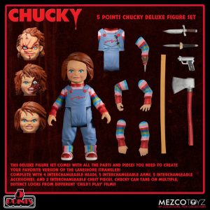Chucky 5 Points Deluxe Figure Set by Mezco | Child’s Play Collectible Figure at themoviemerch.com